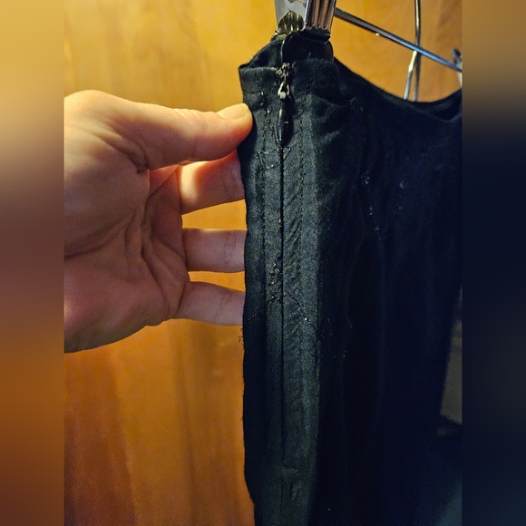 Free People 90s VINTAGE size 3 black midi skirt - Picture 5 of 11